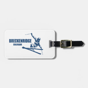 Étiquette À Bagage Skier Breckenridge Colorado