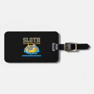 Étiquette À Bagage Sloth Swim Team Swim Team Funny Cadeau