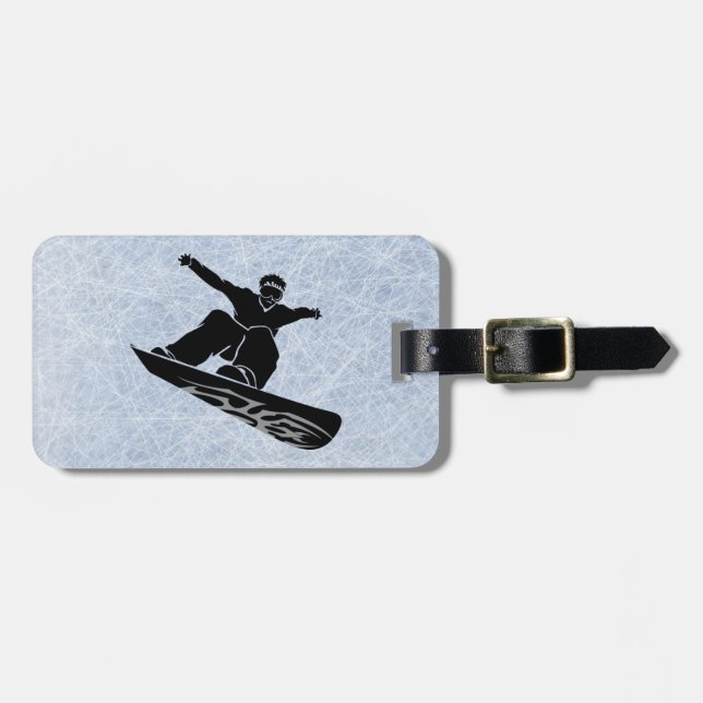 Étiquette À Bagage snowboardeur (Devant horizontal)
