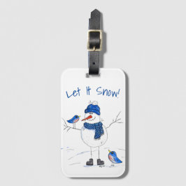 Étiquette À Bagage Snowman à longue jambe