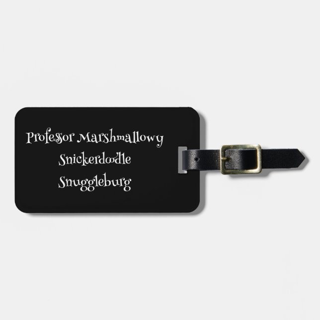 Étiquette À Bagage SnuggleNames : étiquette de bagage personnalisée (Devant horizontal)