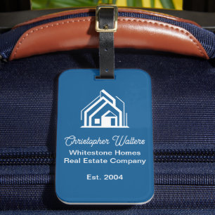 Étiquette À Bagage Société Immobilière Blue Realtor Personnalisé
