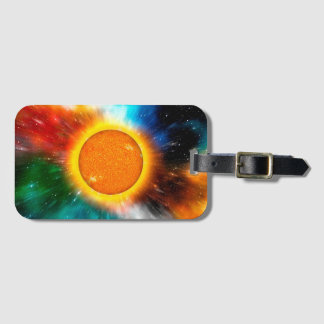 Étiquette À Bagage Soleil Abstrait