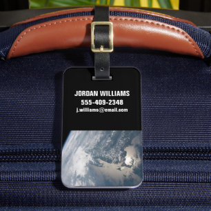 Étiquette À Bagage Soleil Sur Les Eaux De La Terre.