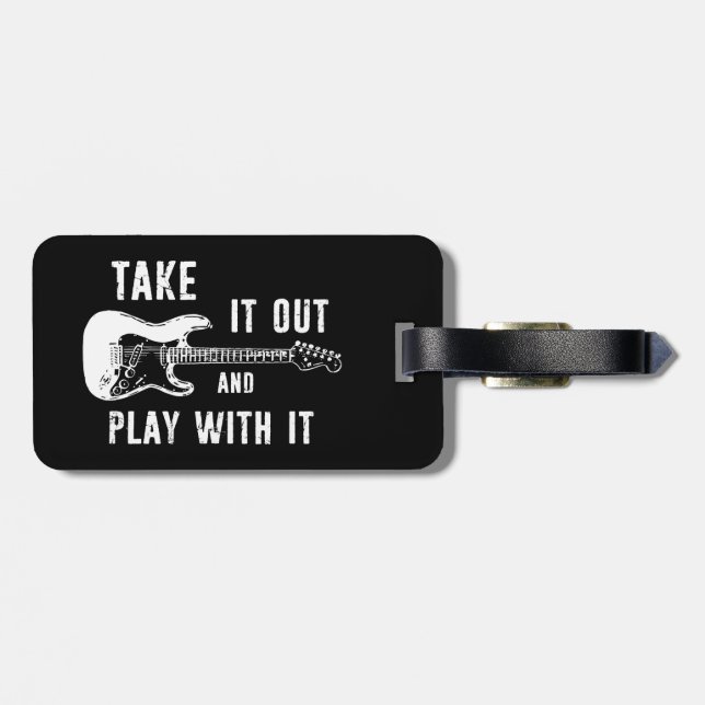 Étiquette À Bagage Sortez Et Jouez Avec Elle Guitare (Dos horizontal)
