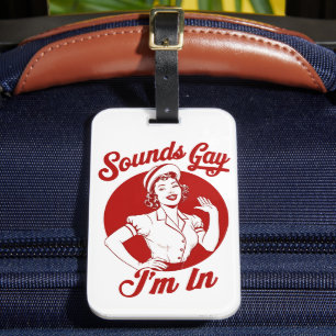 Étiquette À Bagage Sounds Gay I'm In Vintage Lesbian Cowgirl Howdy