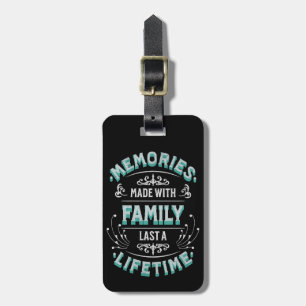 Étiquette À Bagage Souvenirs faits avec la famille dernier une vie