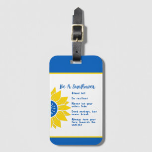 Étiquette À Bagage Soyez un mot tournesol Art Ukraine couleurs