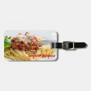Étiquette À Bagage Spaghetti Sauce Bolognaise pâtes au parmesan