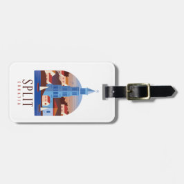 Étiquette À Bagage Split Croatie Dalmatie Vintage