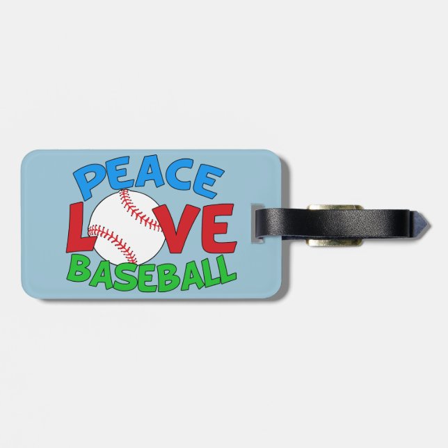 Étiquette À Bagage Sports d'amour du baseball (Dos horizontal)