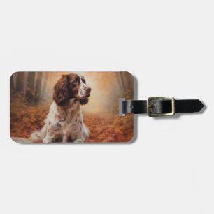 Étiquette À Bagage Springer Spaniel à l'automne Feuilles automne Insp