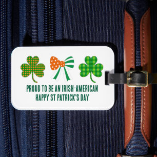 Étiquette À Bagage St patrick Coquette Shamrock personnalisé