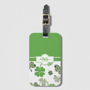 Étiquette À Bagage St patrick de trèfle vert irlandais personnalisé
