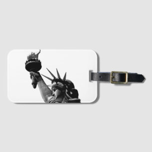 Étiquette À Bagage Statue de la Liberté Noir & Blanc
