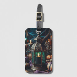 Étiquette À Bagage Steampunk Halloween Horloge noir Lanterne noire