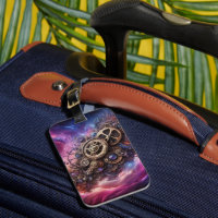 Steampunk Industrial Clocwork Purple and Pink