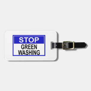 Étiquette À Bagage Stop Greenwashing Sign