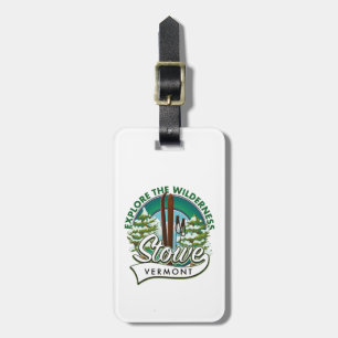 Étiquette À Bagage Stowe Vermont, Explorez l'affiche de ski Wildernes