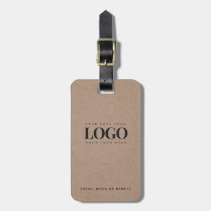 Étiquette À Bagage Style Kraft Ajouter votre logo d'entreprise Person