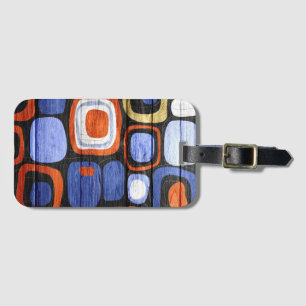 Étiquette À Bagage Style moderne Abstrait Pastel Bois