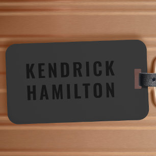 Étiquette À Bagage Style tendance Black Out moderne minimaliste simpl