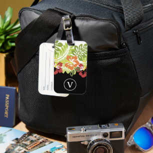 Étiquette À Bagage Style tropical amusant