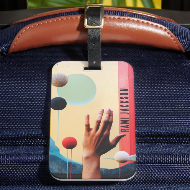 Étiquette À Bagage Style unique Abstrait Autistique rétro Nom Voyage (Insitu Rectoal 2)