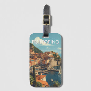 Étiquette À Bagage Style Vintage Portofino Gênes Italie