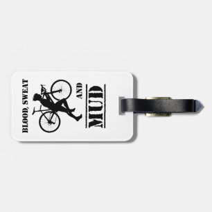 Étiquette À Bagage Sueur De Sang Et Cyclocross De Boue