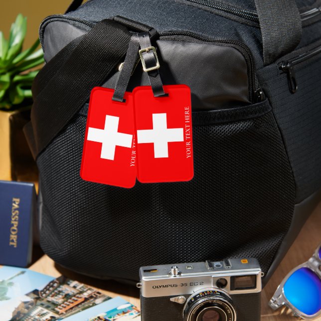Étiquette À Bagage Suisse Suisse Suisse Suisse Suisse (Recto & Verso)