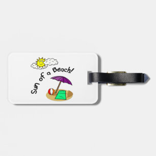 Étiquette À Bagage Sun d'une plage