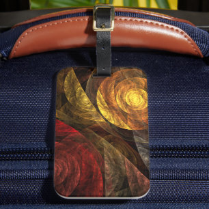 Étiquette À Bagage Sun Flower Floral Moderne Art Motif Abstrait