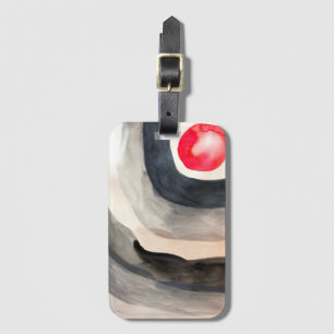 Étiquette À Bagage Sun gris et noir art moderne abstrait