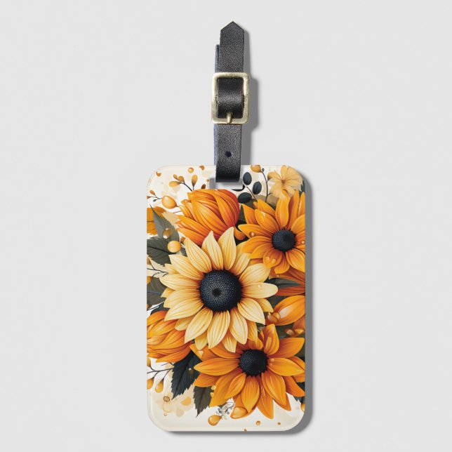 Étiquette À Bagage Sunflower luggage tag (Devant Vertical)