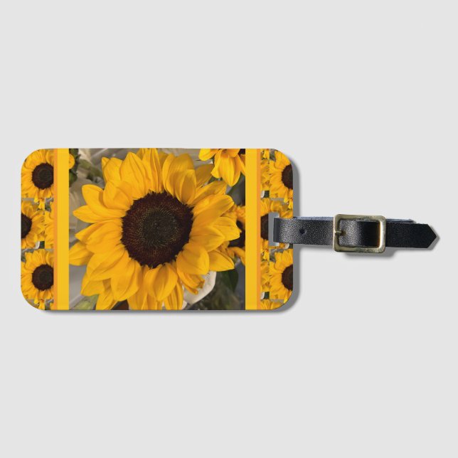 Étiquette À Bagage Sunflower Luggage Tag (Devant Horizontal)