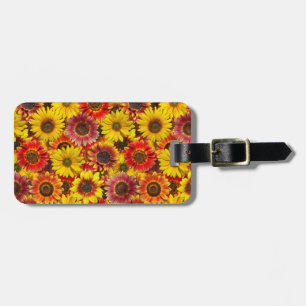 Étiquette À Bagage Sunflowers Motif sans couture