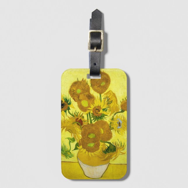 Étiquette À Bagage Sunflowers Vincent van Gogh (Devant Vertical)