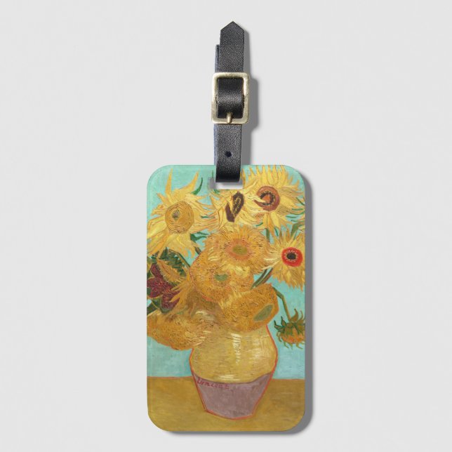 Étiquette À Bagage Sunflowers Vincent van Gogh (Devant Vertical)