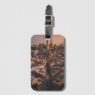 Étiquette À Bagage Sunset Over San Francisco Financial District