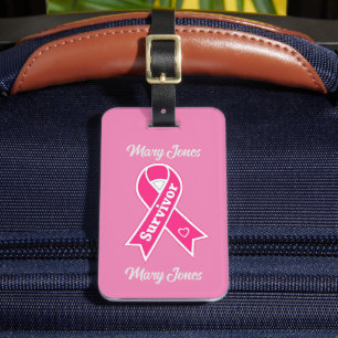 Étiquette À Bagage Survivant du cancer du sein