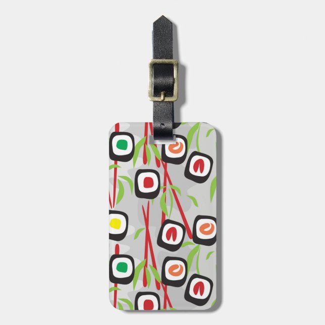 Étiquette À Bagage Sushi Motif (Devant Vertical)
