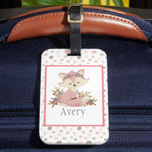 Étiquette À Bagage Sweet Boho Fox personnalisé