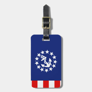 Étiquette À Bagage Symbole américain nautique de drapeau de yacht