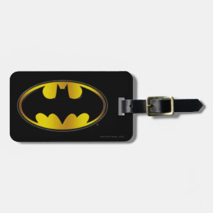 Étiquette À Bagage Symbole Batman   Logo de dégradé ovale