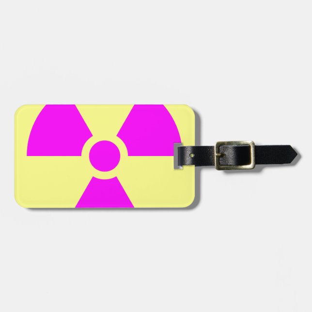 Étiquette À Bagage Symbole d'avertissement de rayonnement (Devant horizontal)