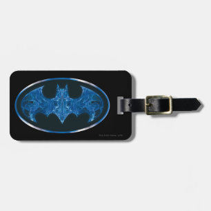 Étiquette À Bagage Symbole de chauve-souris à fumée bleue