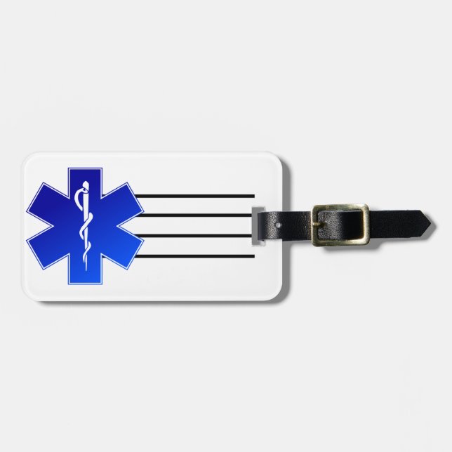 Étiquette À Bagage Symbole de Medical EMS (Devant horizontal)