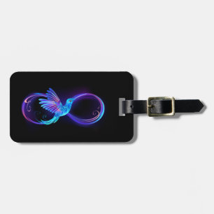Étiquette À Bagage Symbole de Neon Infinity par Glowing Hummingbird