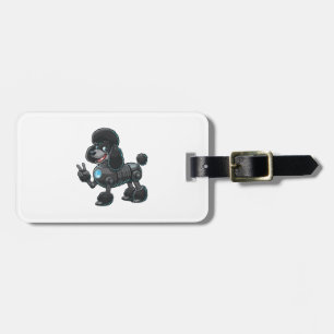 ÉTIQUETTE À BAGAGE SYMBOLE DE PAIX DE MOULE DE CYBONG